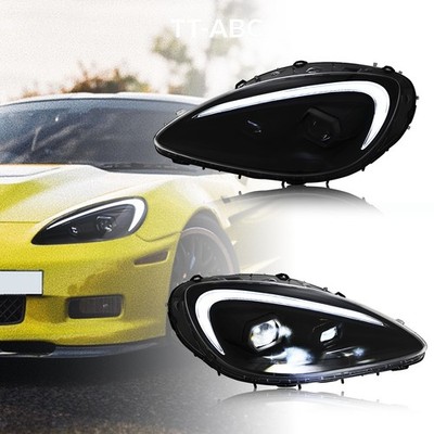 2X LED Sequential Headlights For Chevrolet Corvette C6 2005-2013 W/Animation DRL