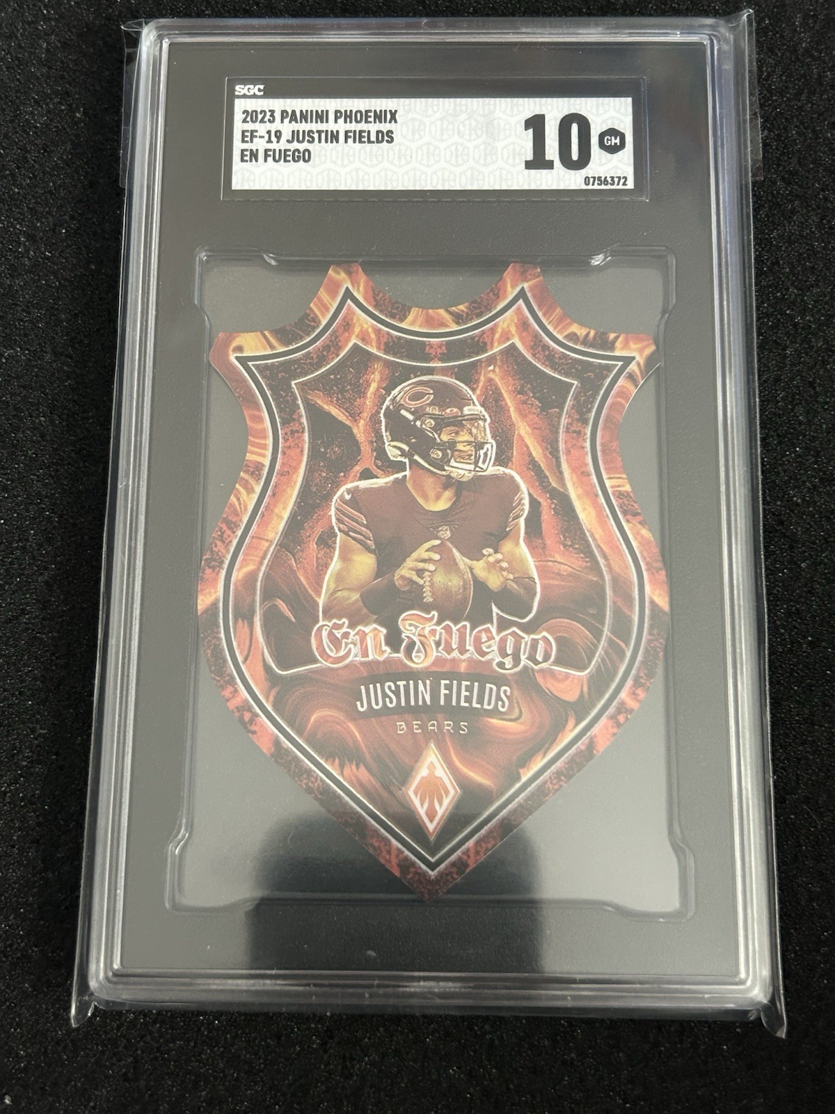 2023 Panini Phoenix En Fuego Justin Fields #EF-19 Case Hit SSP SGC 10 Gem Mint