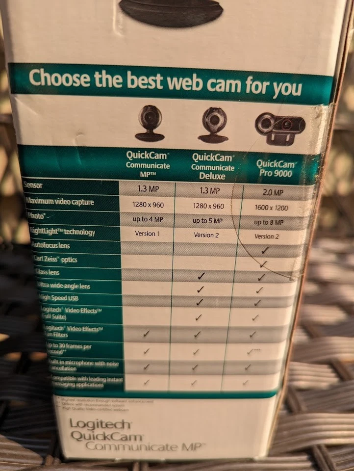 Logitech QuickCam Communicate MP (S 5500) Web Cam Brand New Sealed - Image 2 of 4