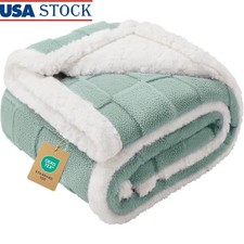 Waterproof Pet Blanket Reversible Fleece Sherpa Soft Durable Machine Washable US