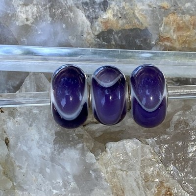 NEU NICHT MEHR ERHÄLTLICH Trollbeads lila Gürteltier #61431 Designer Lise Aagaard 925 Kern