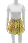 Love Shack Fancy Womens Yellow Floral Cotton Mini Skirt Size XS — photo 1