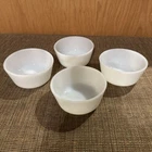 Vintage 4 Anchor Hocking White Milk Glass #434 Custard Cups