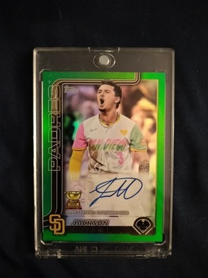 2025 Topps Series 1 Jackson Merrill Green Foil Auto #