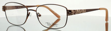 TRES JOLIE 189 210 Brown Womens Rectangle Full Rim Eyeglasses 53-17-140 B:36