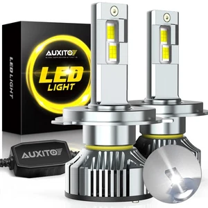 AUXITO Combo 2 H4 9003 LED Kit phare Ampoules High Low Beam Super White 80000LM
