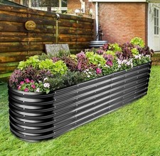 Land Guard 160cm Galvanized Raised Garden Bed Kit