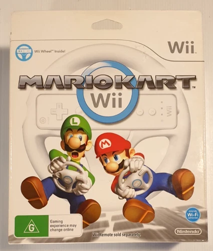 MARIO KART Wii & Wheel Video Game Bundle Nintendo Wii Brand New Sealed Game PAL.