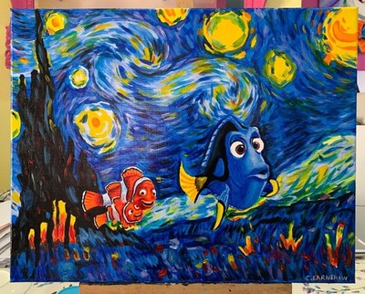 Findet Nemo - Van Gogh Stil - Gemälde 