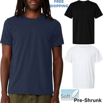 Mens Soft Blended Tee Pre-Shrunk Sustainably Made T-Shirt XS-3XL NEW!
