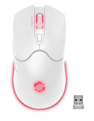 SPEEDLINK VELOX Kabellose Gaming Maus RGB Wiederaufladbar weiß