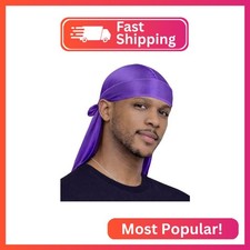 MDSTYLE Premium Silky Durag for Men & Women Satin Dorag Long Tail Durags Head Wr