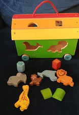 Tchibo Arche Noah Schiff  Zirkuswagen Kinder Holz Figuren  stecken Motorik