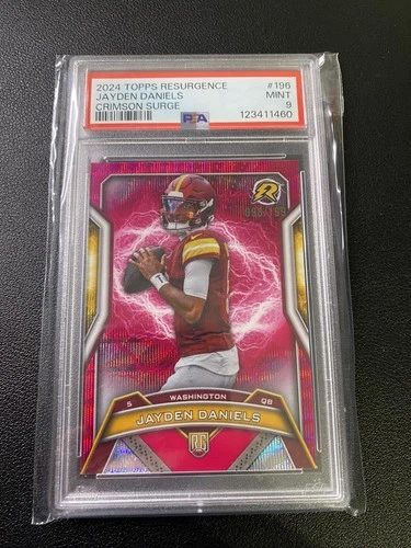 2024 Topps Resurgence - Jayden Daniels #196 Crimson Surge /199 (RC) PSA 9 MT