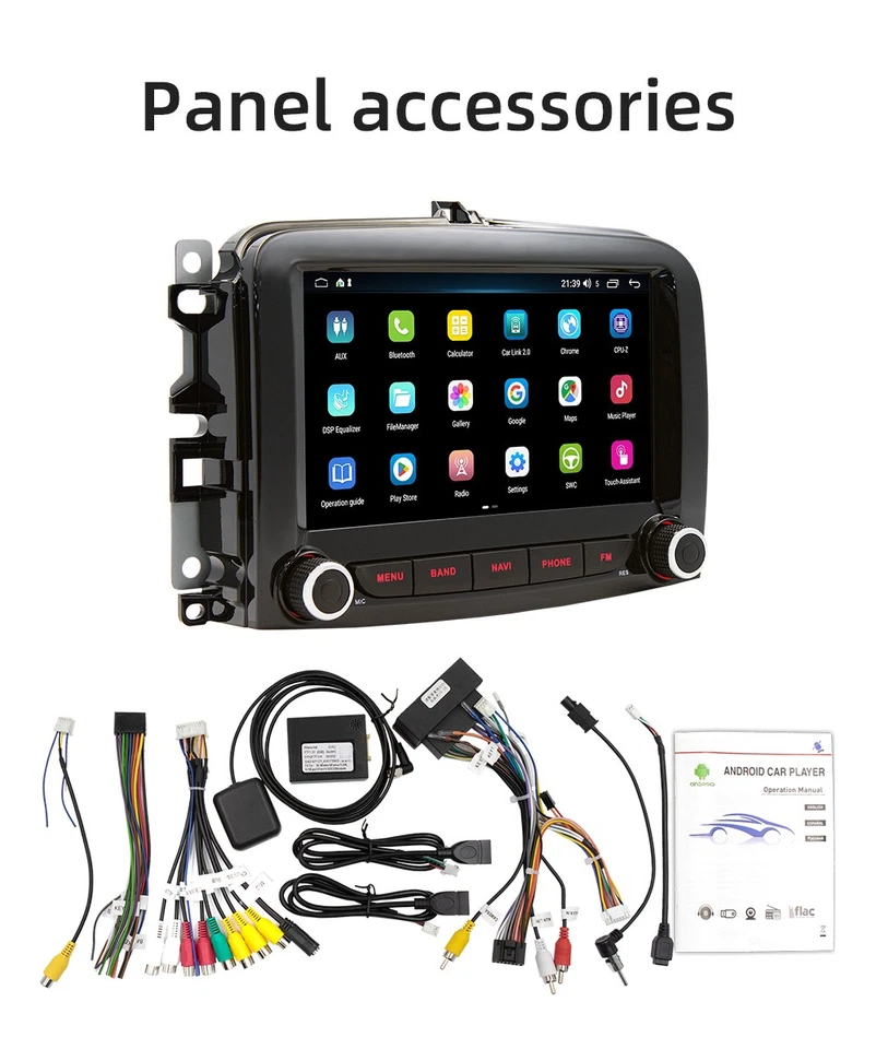 Android CarPlay For Fiat 500L 2013-2019 Car Stereo Radio Multimedia Player GPS - Изображение 2 из 4
