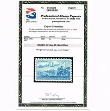 EXCEPTIONAL GENUINE SCOTT #1000 MINT PRISTINE OG NH PSE CERT GRADED XF-SUPERB 95