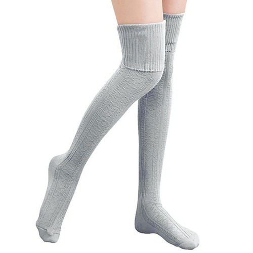 Girls Ladies Women Thigh High Over the Knee Socks Extra Long Cotton Stockings - Picture 8 of 18