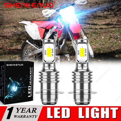 2 8000K BRIGHT LED Headlights For Honda Motorcycle 2006 CRF250X AC 12V 35W Bulbs - 第 1/17 張圖片