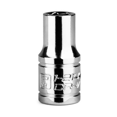 Capri Tools Shallow Socket, 1/4 in. Drive, 6-Point, SAE and Metric Sizes