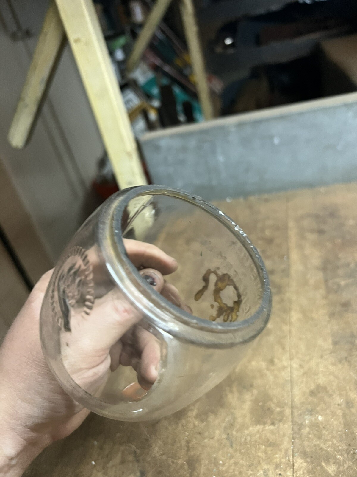 Vintage Feuerhand Made In Germany Railroad RR Barn Oil Lantern Globe Embossed