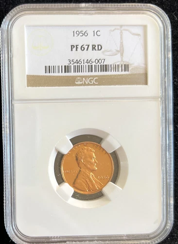 1956 1C Lincoln Cent NGC PF67 RD
