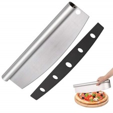 Coltello Pesatrice Pizza con Protezione Lama Pizza Cutter Coltello Tagliapizza Acciaio Inox