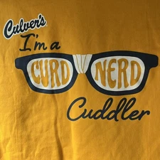 Culver’s Promotional “ I’m A Curd Nerd Cuddler” Core Fleece Sweatshirt Blanket