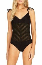 Robin Piccone Carly One-Piece Swimsuit Sz 4 Black