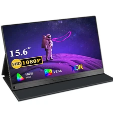 UPERFECT Portable Monitor 15.6'' 1920*1080 IPS LCD HDR Ultra-thin Monitor w/VESA