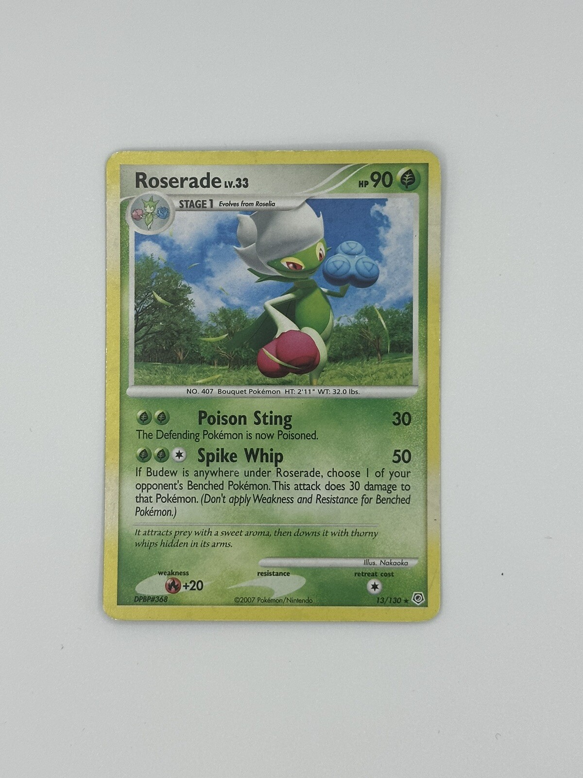 Roserade 13/130 - (LP) Holo Rare - Pokemon Diamond & Pearl