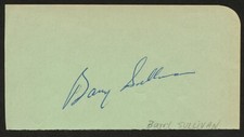 Barry Sullivan d1994 signed autograph auto 3x5.5 Album Page Character Actor