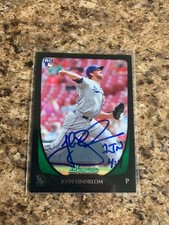 Josh Lindblom Signed 2011 Bowman Draft Rc Auto Los Angeles Dodgers 