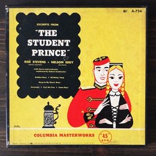Vintage Columbia Masterworks 45 RPM A-724 - The Student Prince Musical Excerpts