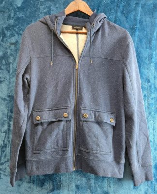 Hoodie Jacket Marc Anthony Cozy Zip Jacket Full-Zip Slim  Navy Blue Size S