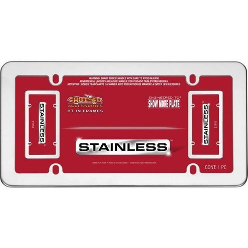 Cruiser Accessories License Plate Frame Stainless Stainless Steel 21110