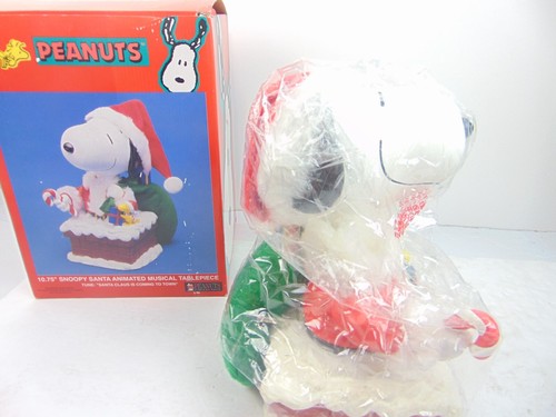 Vintage Peanuts Snoopy San Francisco Spieluhr Weihnachtsmann - Bild 4 von 11