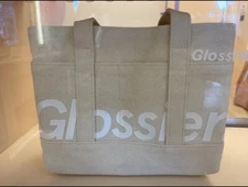 Glossier Carry Utility Canvas Tote Bag  New Sealed