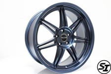 Linea Corse Dyna 19x8.5 40 5x112 Matte Satin Slate Blue For Vw Cc Golf Jetta