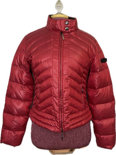 Byblos Women's Puffer Jacket Red Size 6 Retail $350
