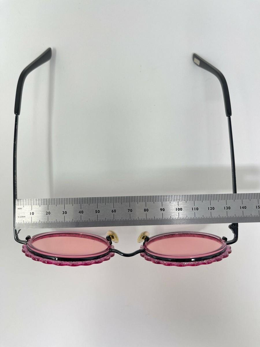 Diff Eyewear Dixie Pink Glitter Round Sunglasses Retro Theme NEW with Case Diff Dixie 47mm Round Pink Glitter Sunglasses R1560 | eBay main image 2