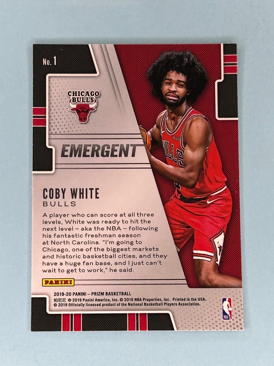 Coby White 2019-20 RC Panini Prizm Emergent Rookie Card Chicago