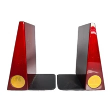 Set of 2 Gold Drexel University Dragons Rosewood Bookends