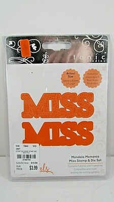 NEW MISS MISS Mandela Moments Miss Stamp & Die Set By Tonic Studios