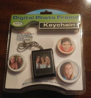 Digital Concepts Digital Photo Frame Keychain - Black - 1.1'' Screen - 42 Images 