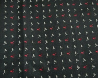 Vintage Matte Satin Fabric Black Dot 1-piece 62'' W x 4 yards L Polyester New