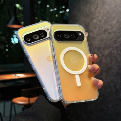 For Google Pixel 9 Pro XL 9A 8A 8 Pro TPU Soft Clear Magsafe Cover Magnetic Case