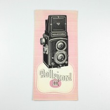 Rolleicord III - Vintage Camera Brochure - Fold-Out Pamphlet
