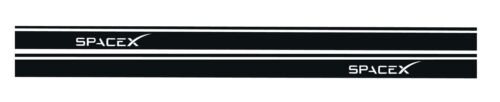 Tesla Model X 2015-2025 Side Stripe Decal Set w/ Space X Logo Graphics Plaid - Bild 3 von 9