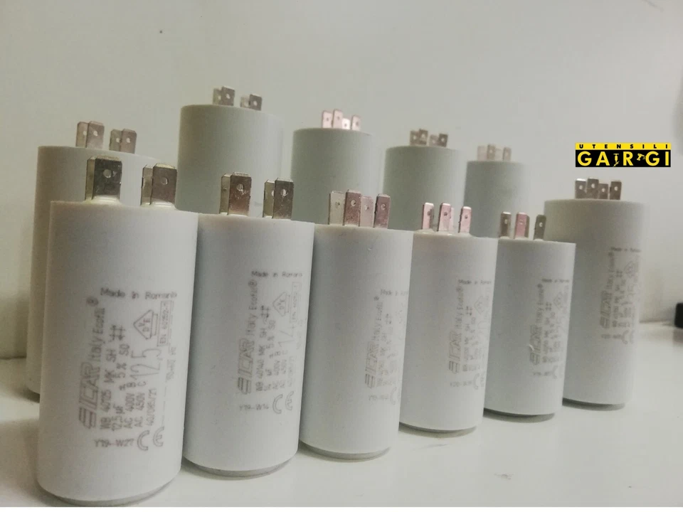 CONDENSATORE ELETTRICO DA 12.5 A 100MF - 450V PER MOTORE MONOFASE/ELETTROPOMPA - Immagine 2 di 3