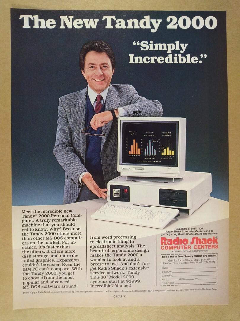 1984 Tandy 2000 Computer Radio Shack vintage print Ad | eBay